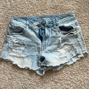 American Eagle High Rise Denim Shorts